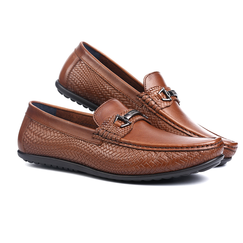 Pierre Cardin Men's Cognac Loafers | Moccasin Style