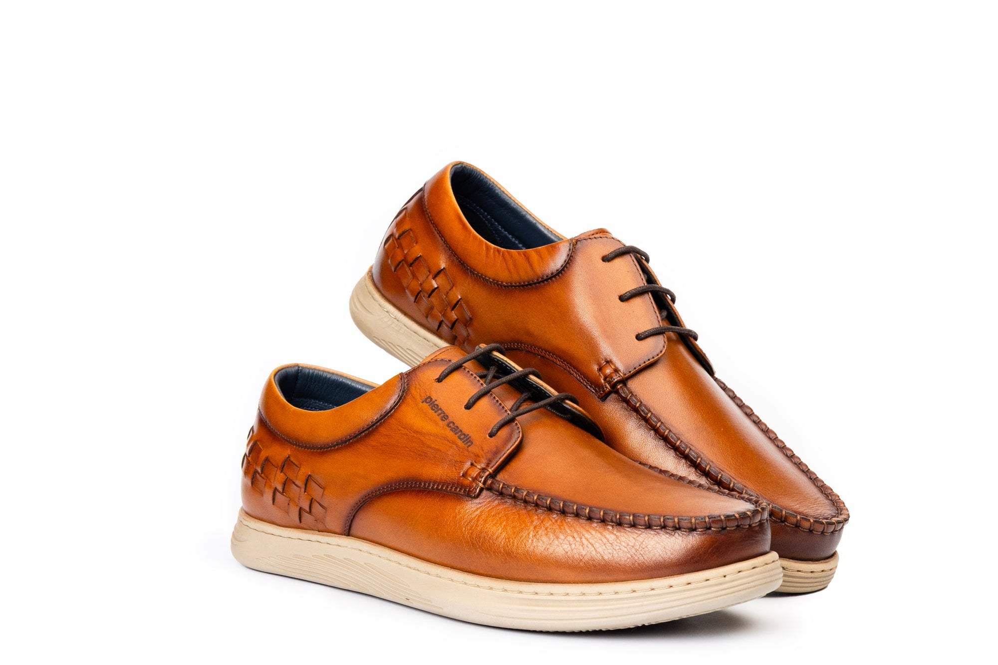 Marina: Weaved Cognac Derby