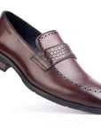 Onyx: Textured Brown Loafer