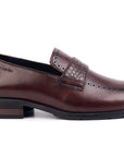 Onyx: Textured Brown Loafer