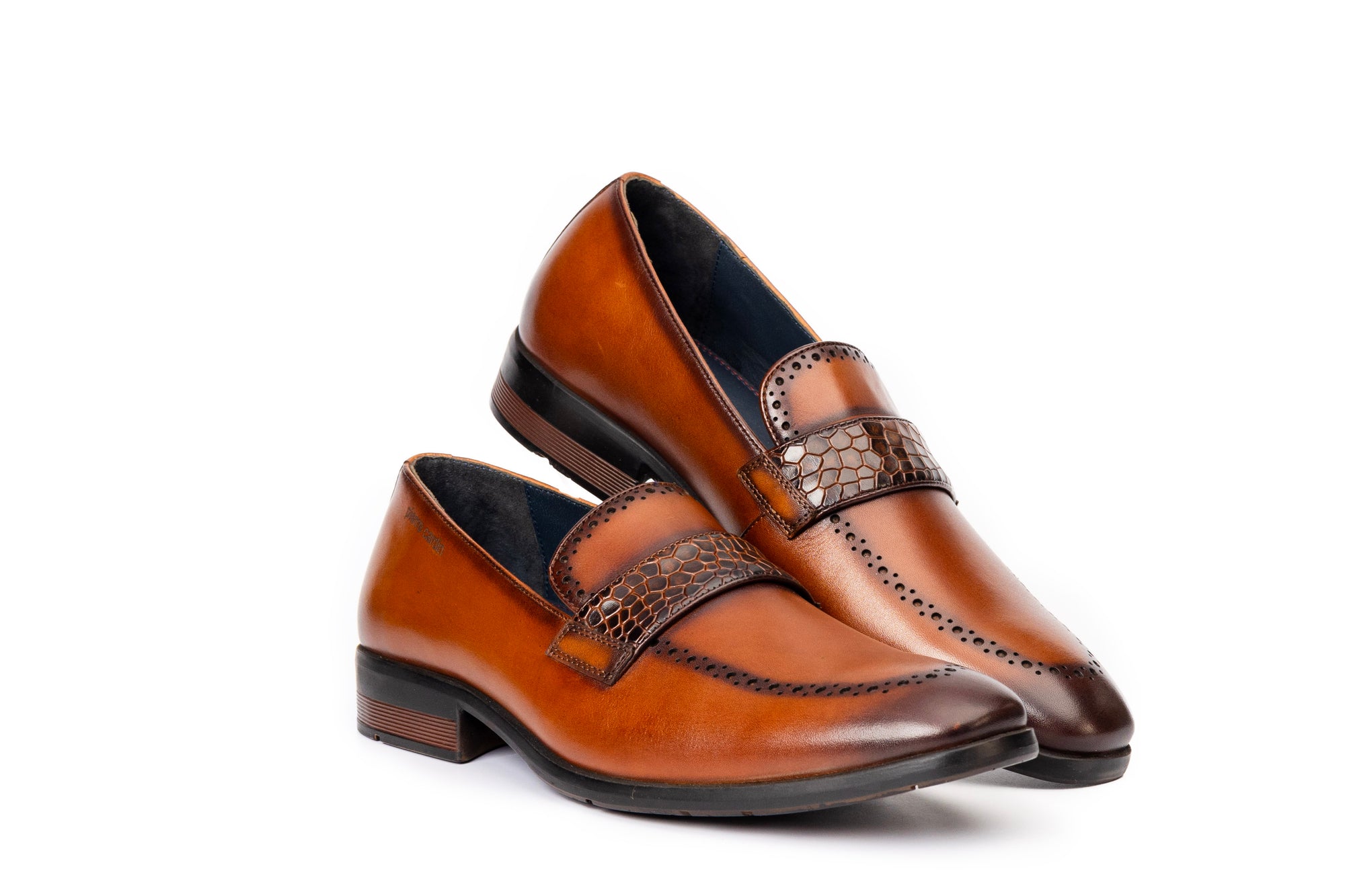 Onyx: Textured Cognac Loafer