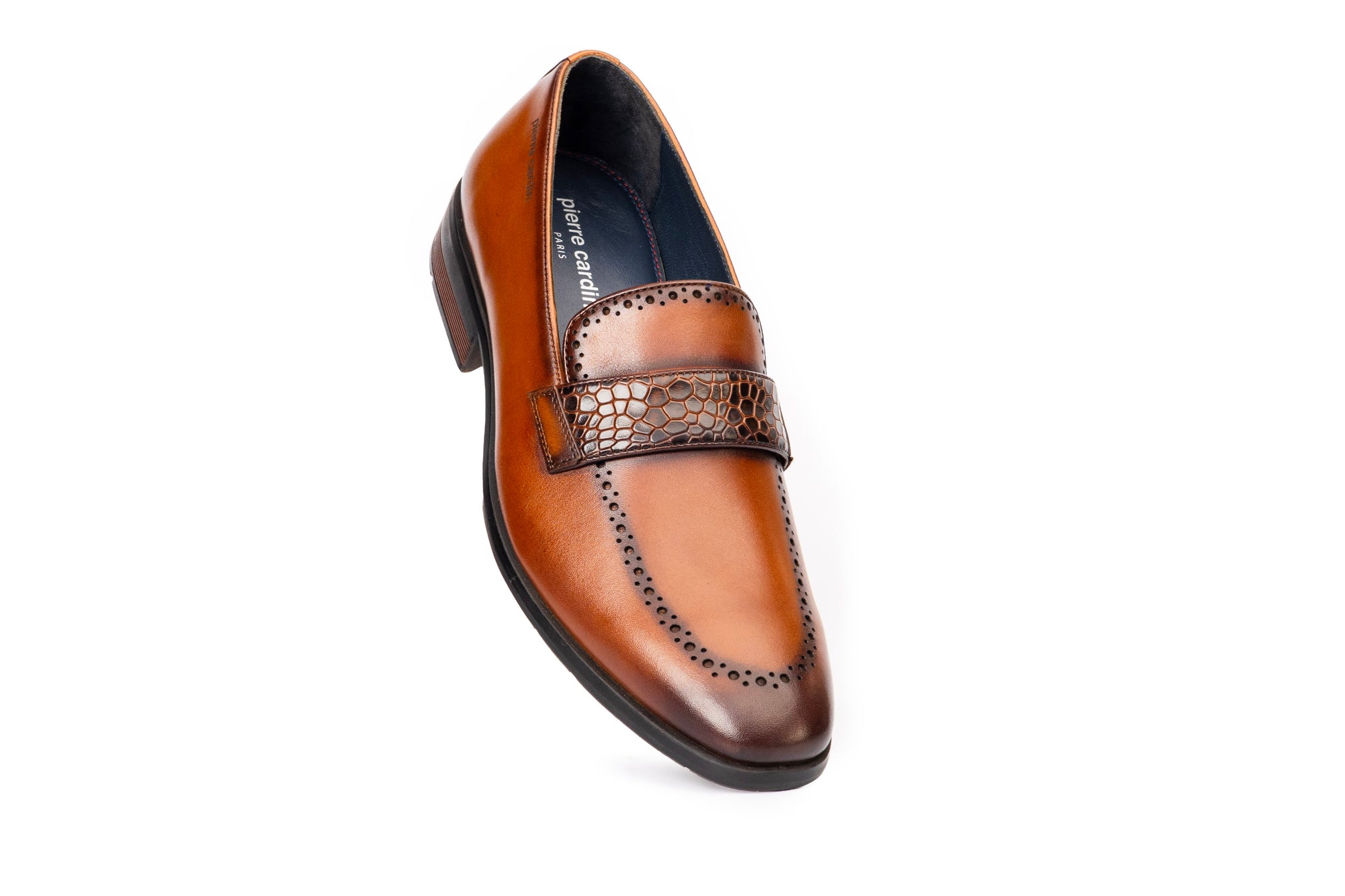 Onyx: Textured Cognac Loafer