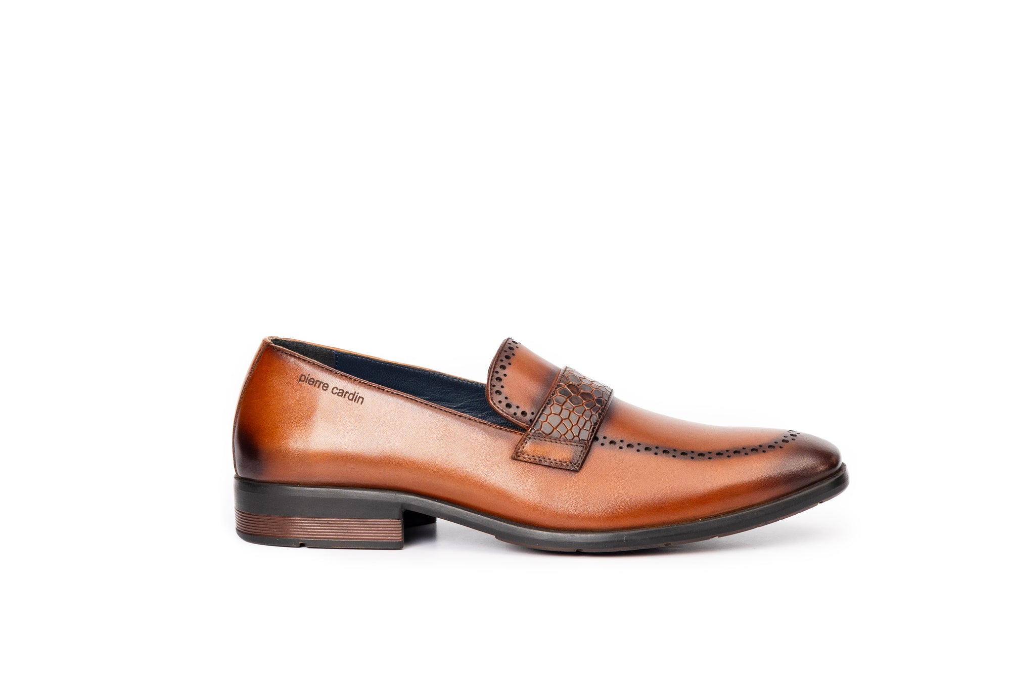 Onyx: Textured Cognac Loafer