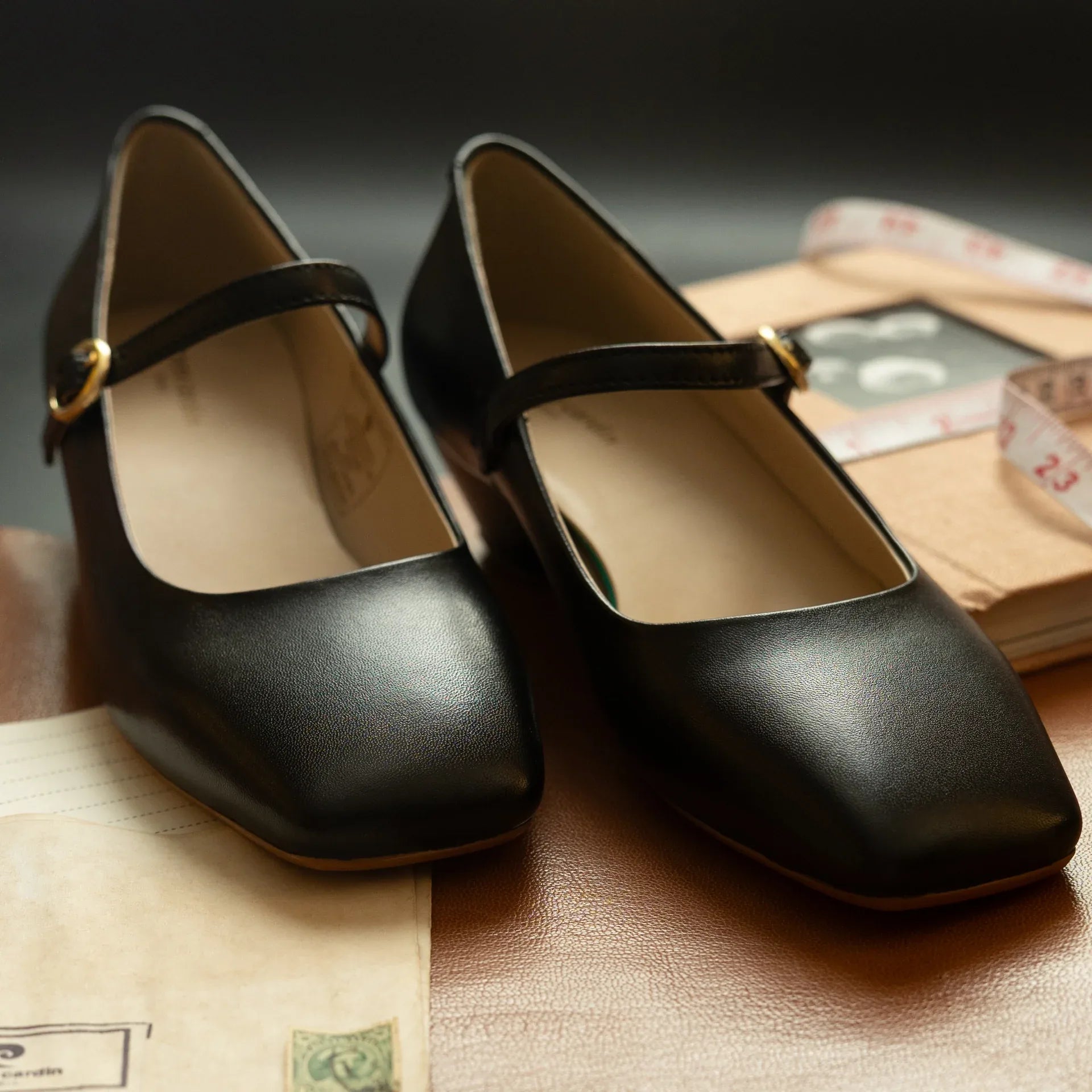 Estelle Black Mary Janes by Pierre Cardin Paris