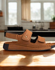 Riviera: Camel Nubuck Sandal