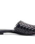 Lyon Black Weaved Slide