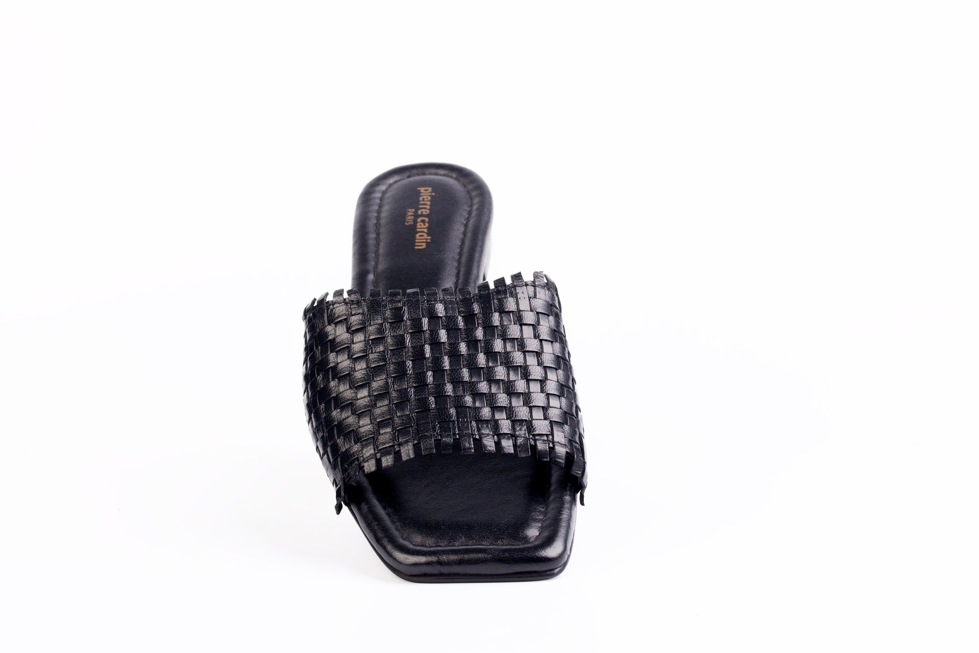 Lyon Black Weaved Slide