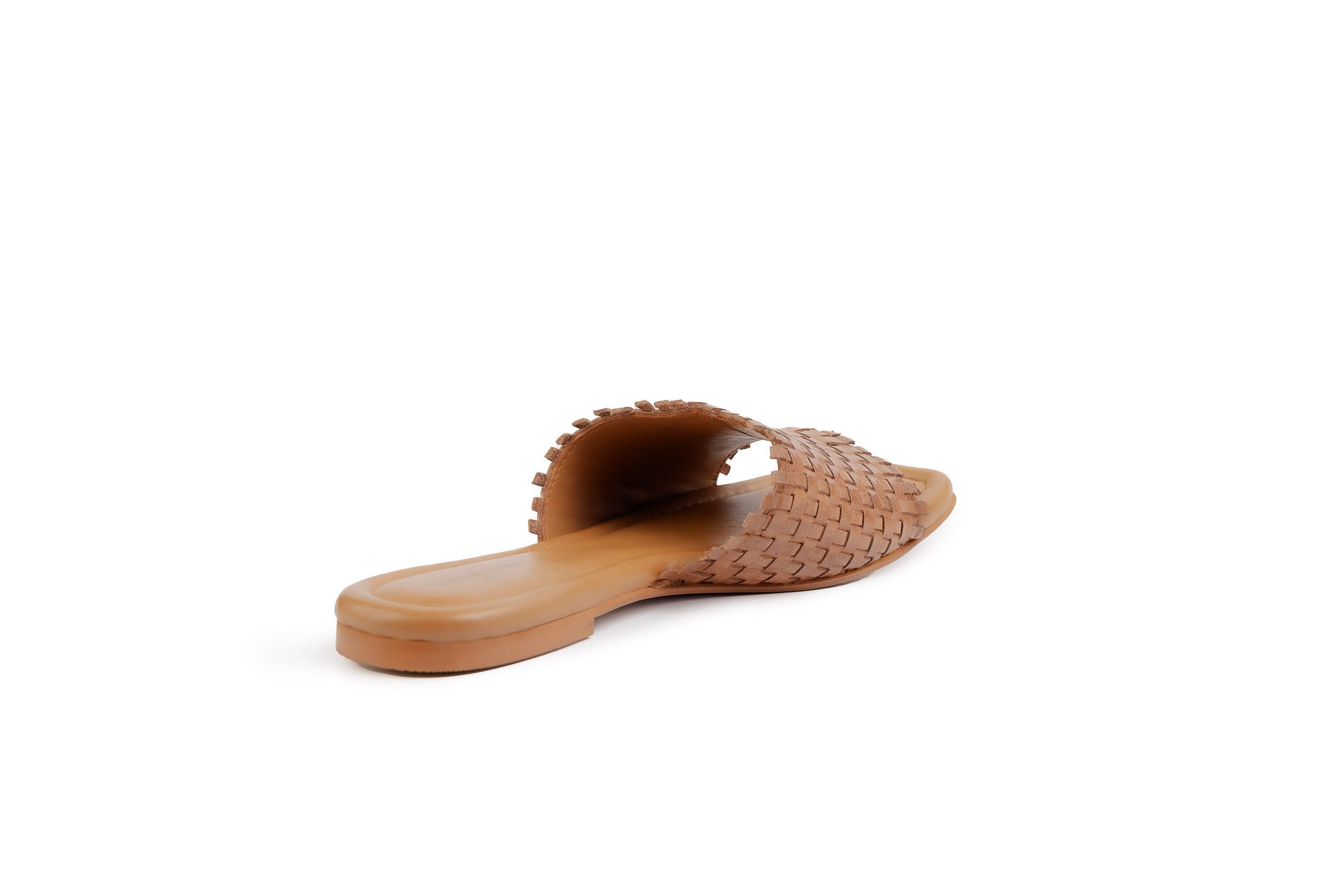 Lyon Tan Weaved Slide