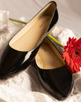 Anne Black Patent Leather Ballerina