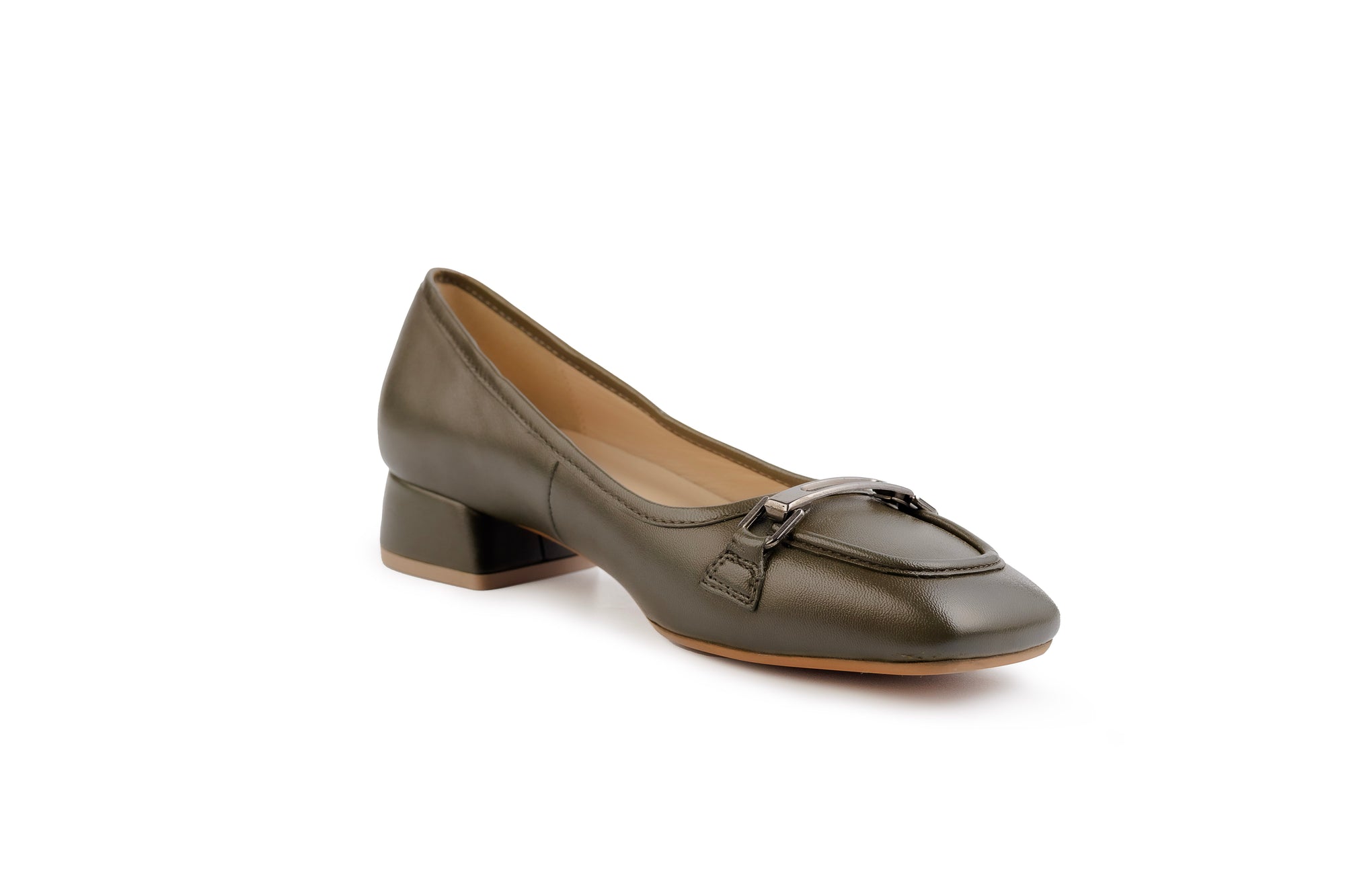 Margot Olive Wide-Toe Shoe
