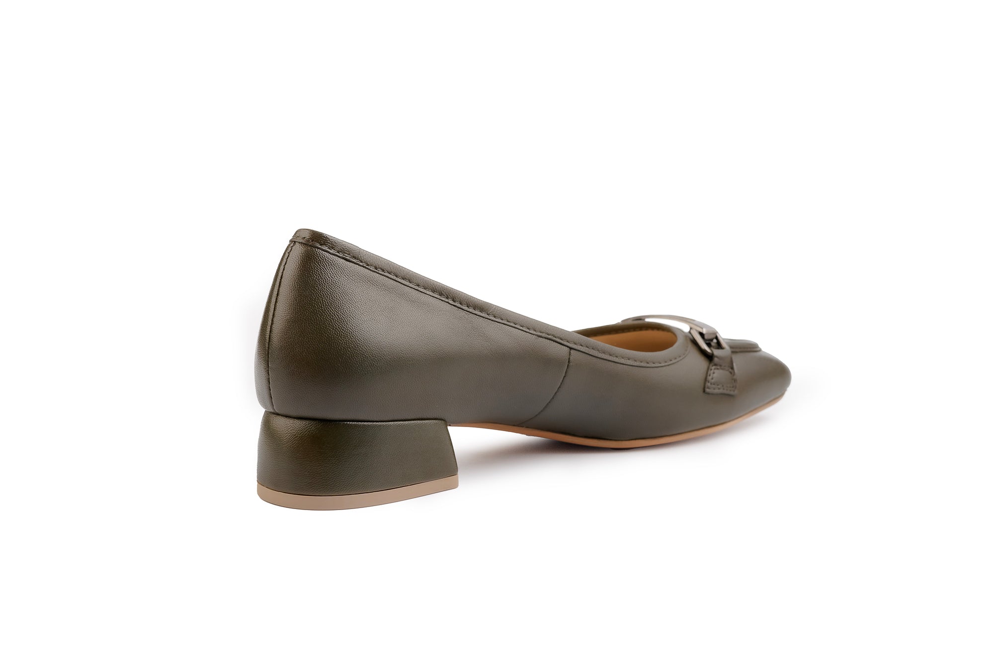 Margot Olive Wide-Toe Shoe