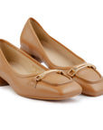 Margot Tan Wide-Toe Shoe