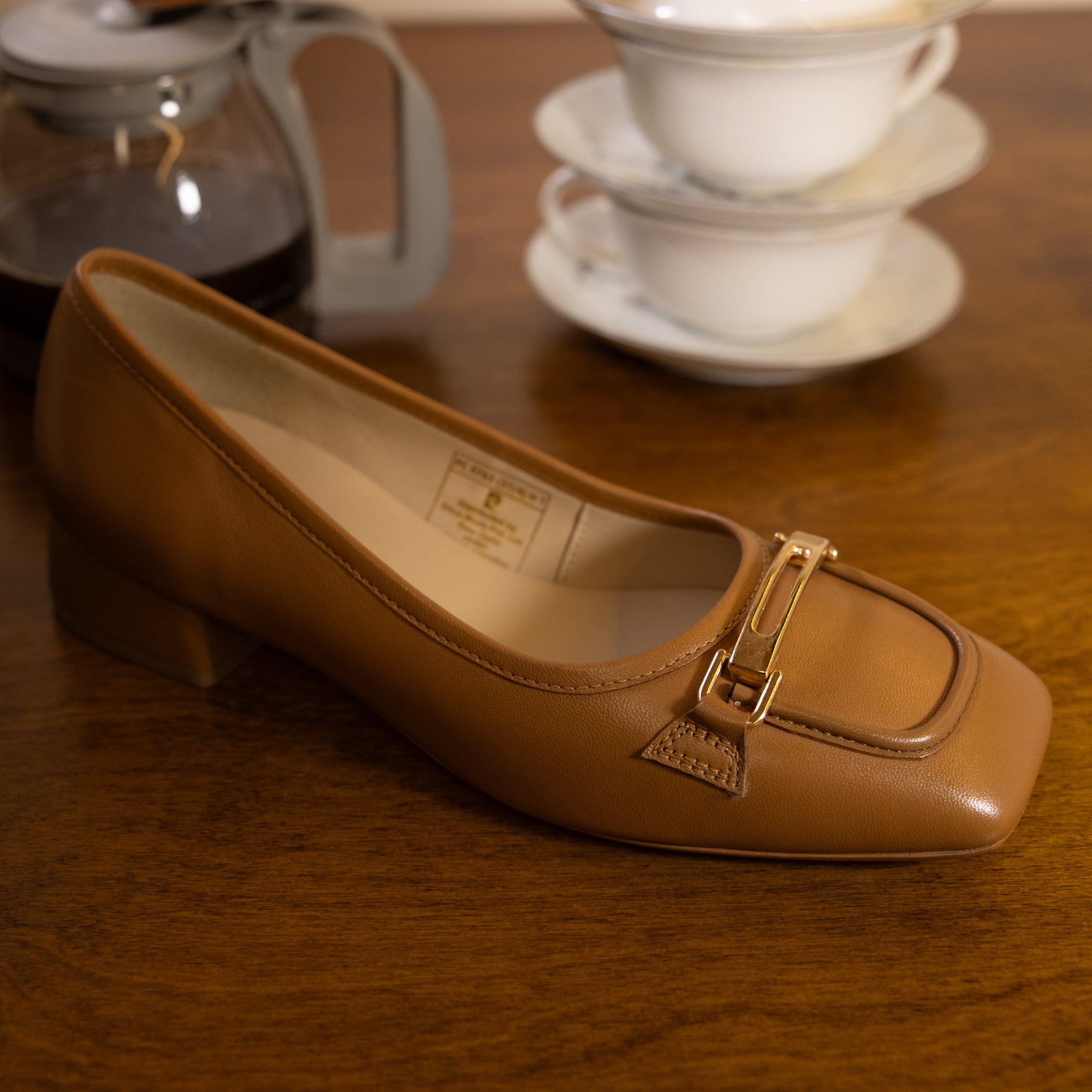 Margot Tan Wide-Toe Shoe