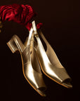 Aether Gold Open-toe Slingback