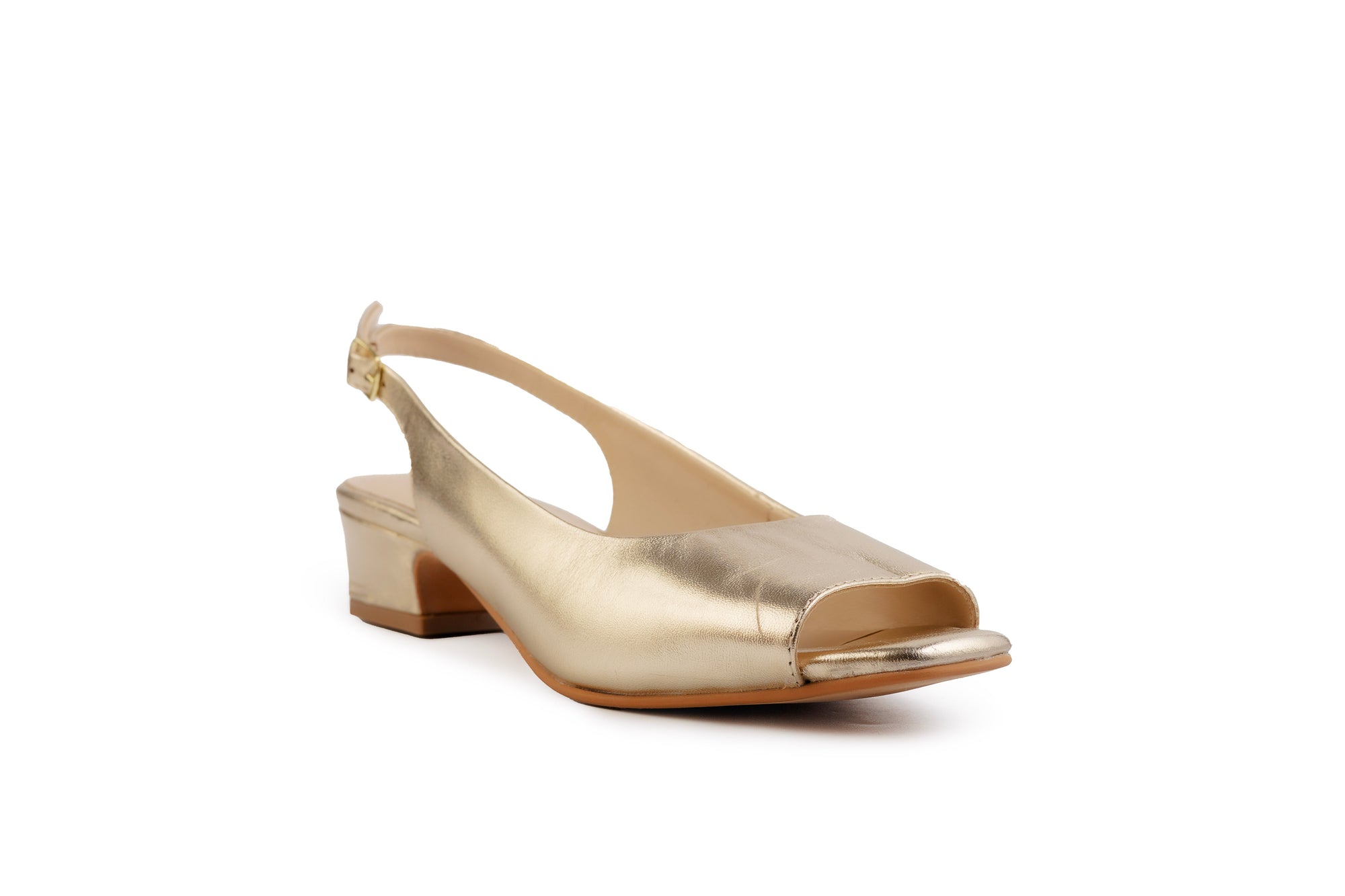 Aether Gold Open-toe Slingback