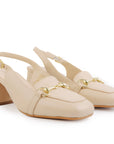 Geneva Nude Square-top Slingback