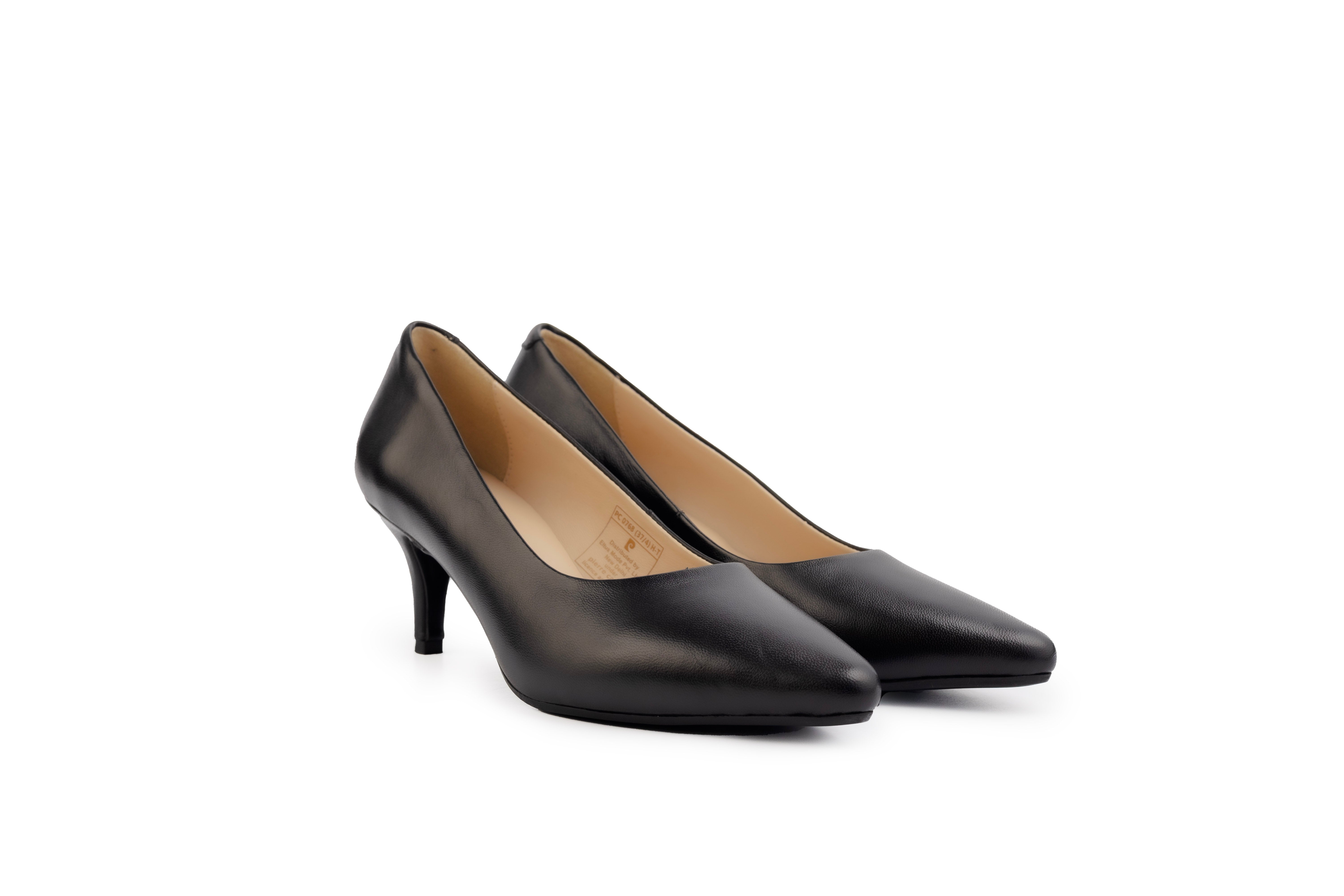 Simone Charcoal Soft Leather Pumps | Pierre Cardin