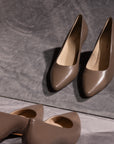 Simone Taupe Soft Leather Pump