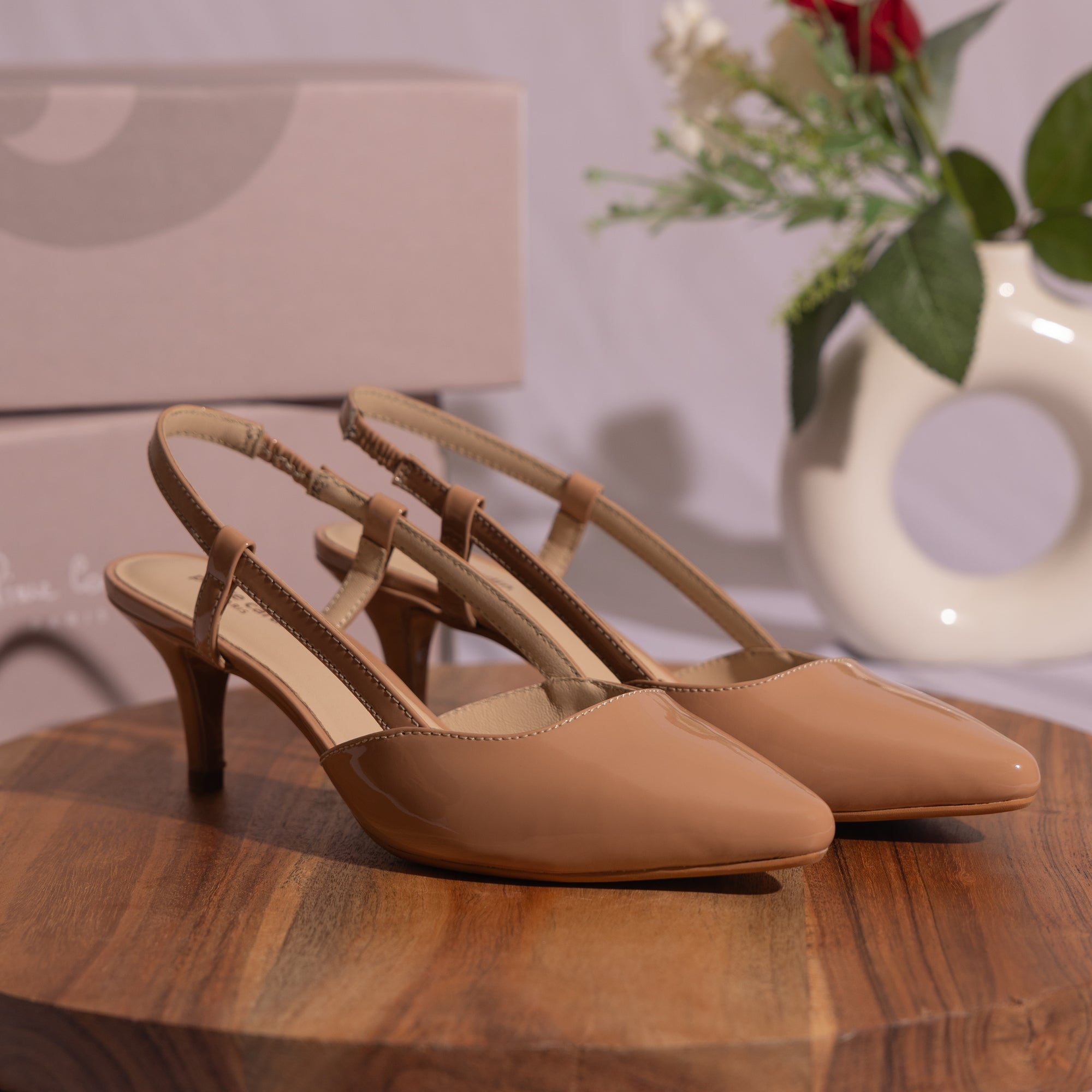 Audrey Nude Slingback Pumps