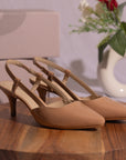 Audrey Nude Slingback Pumps