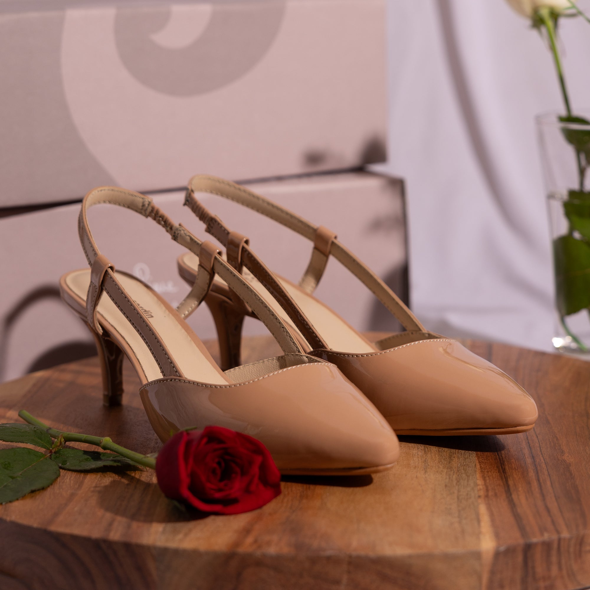 Audrey Nude Slingback Pumps