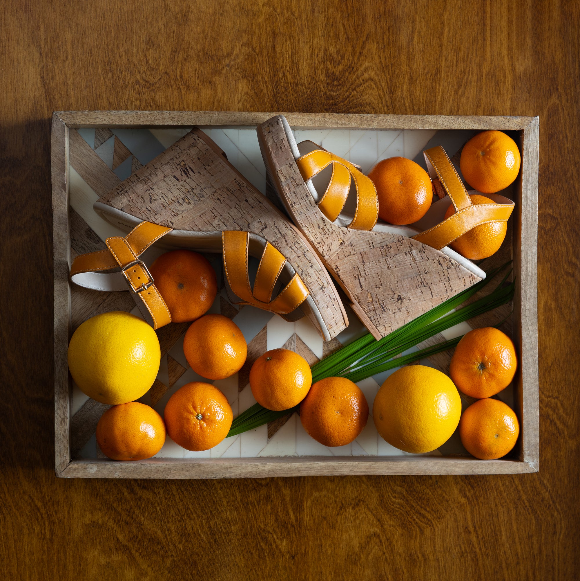 Camille Orange Platform Sandal