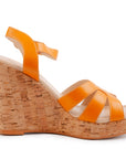 Camille Orange Wedge Sandal