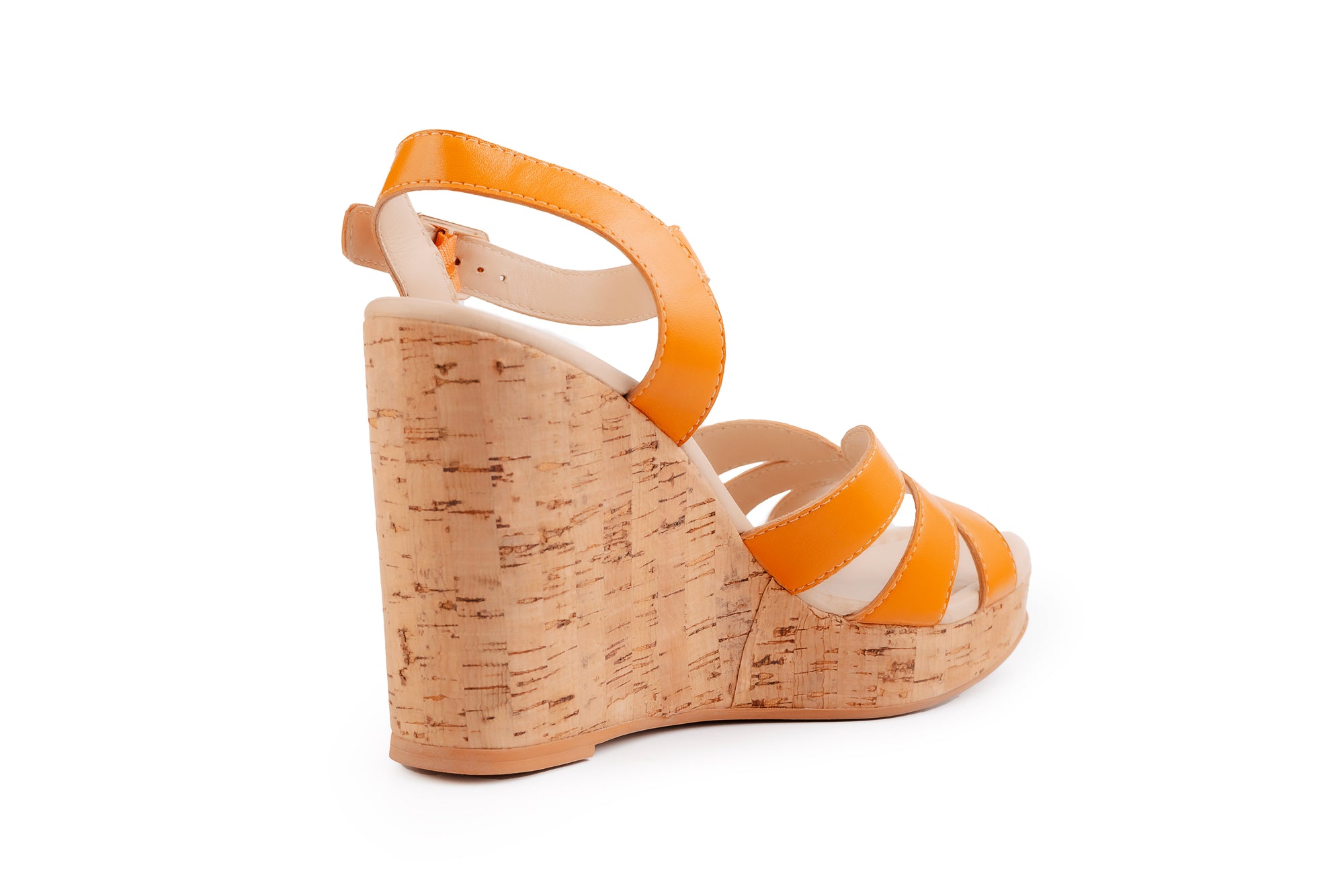 Camille Orange Wedge Sandal
