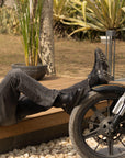 Atlas: Black Biker-styled Boots