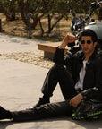 Atlas: Black Biker-styled Boots