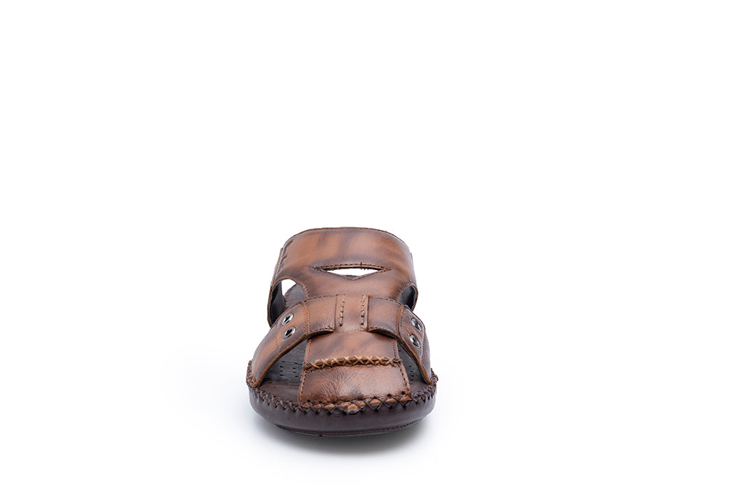 AIRFLEX: Tan Crossover Sandal