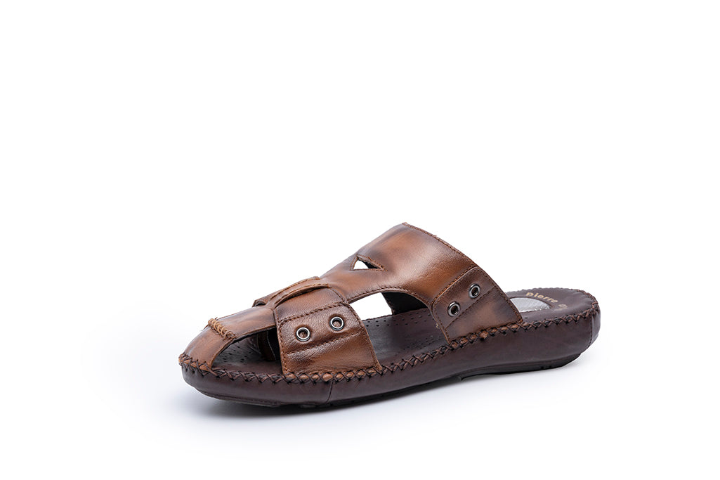 AIRFLEX: Tan Crossover Sandal