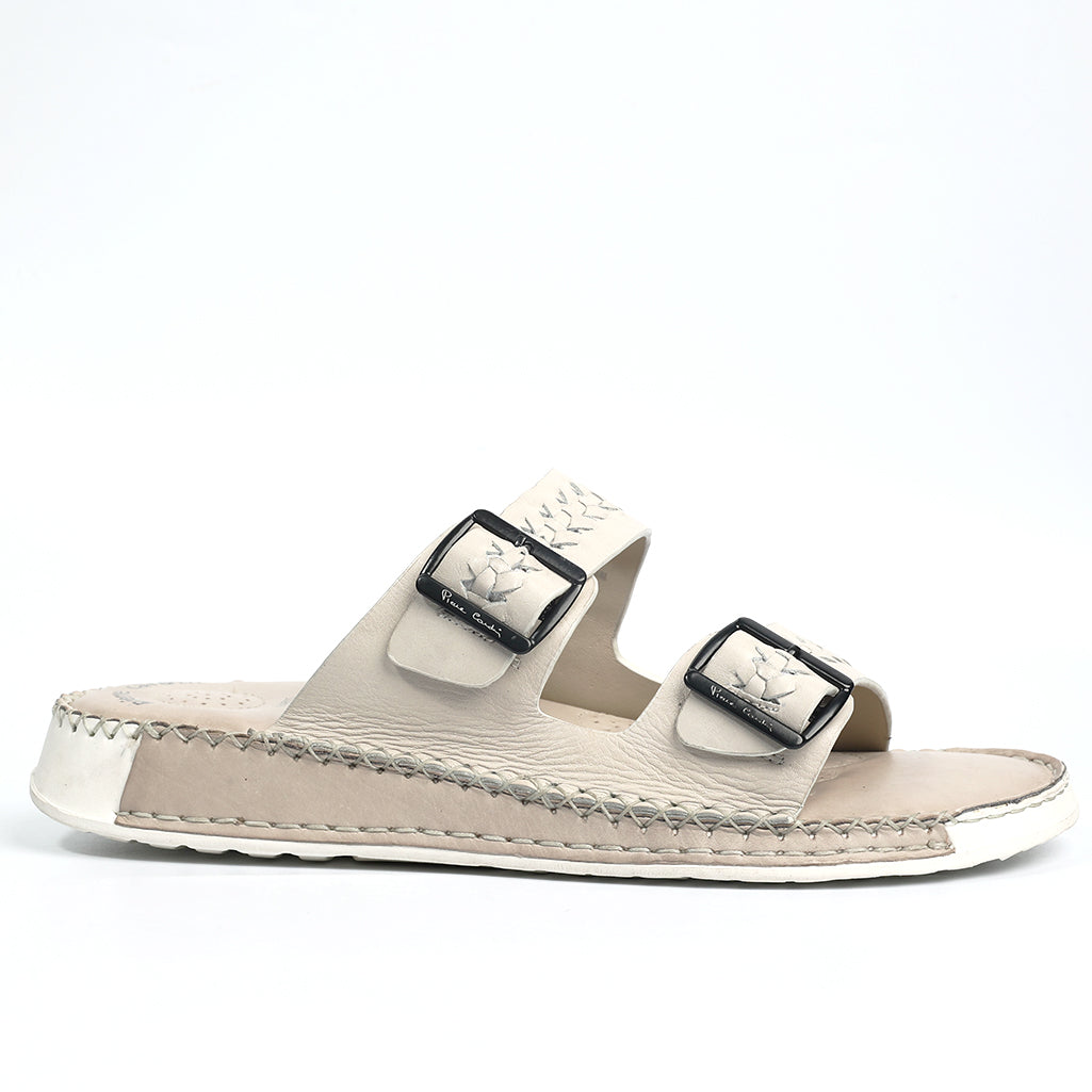 Soul Cloud: Offwhite Woven Dual-strap Sandal