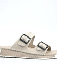 Soul Cloud: Offwhite Woven Dual-strap Sandal