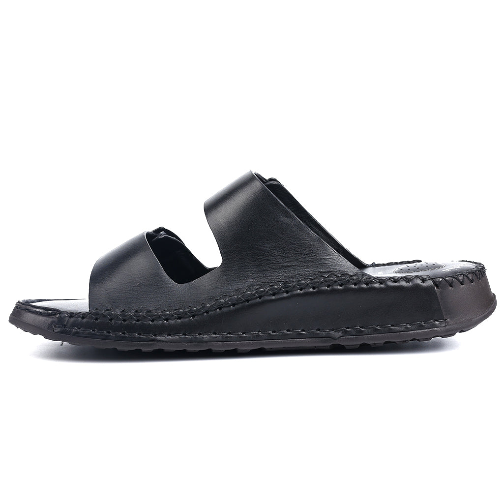 Soul Cloud: Black Adjustable Dual-strap Sandal