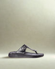 Riviera: Black Polished Thong