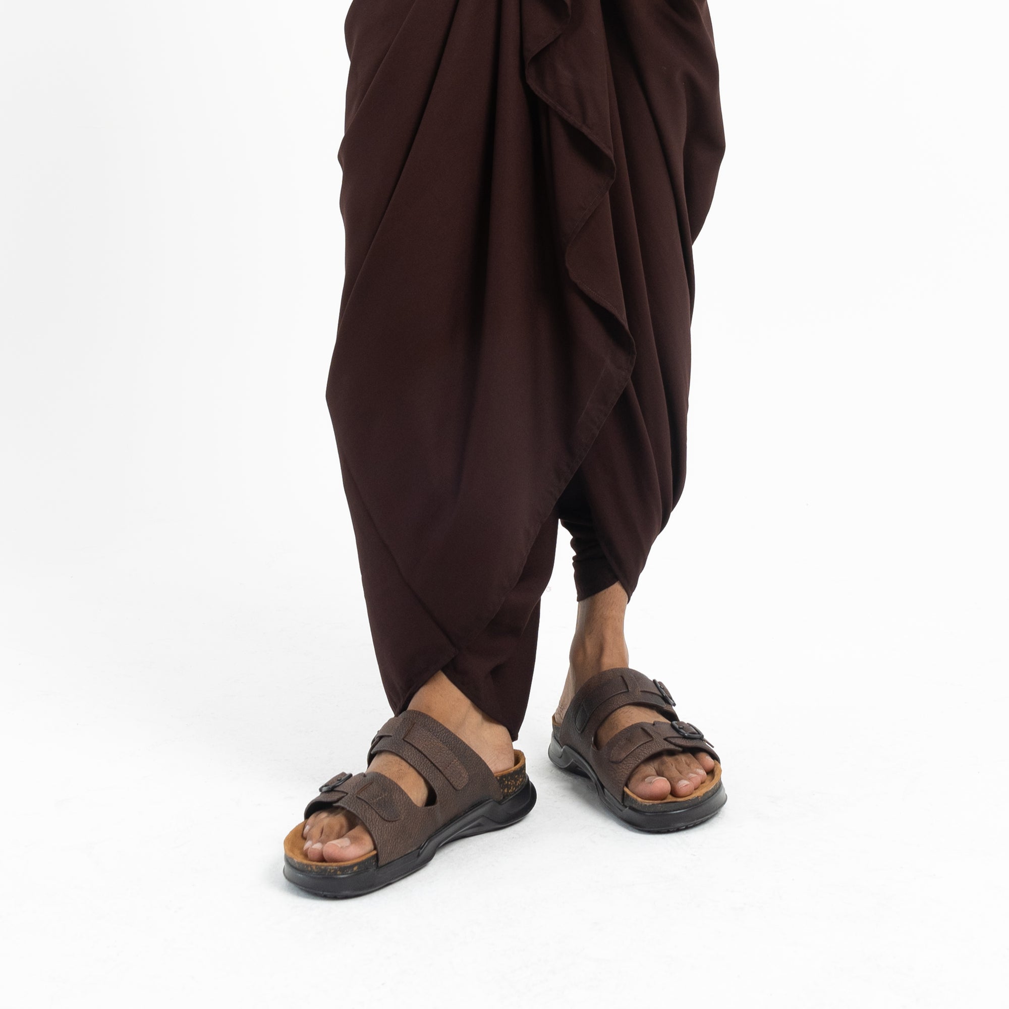 Embrace: Brown Stonewashed Adjustable Slides