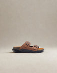Embrace: Tan Stonewashed Adjustable Slides