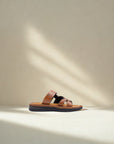 Hudson: Cross-Strap Tan Sandal
