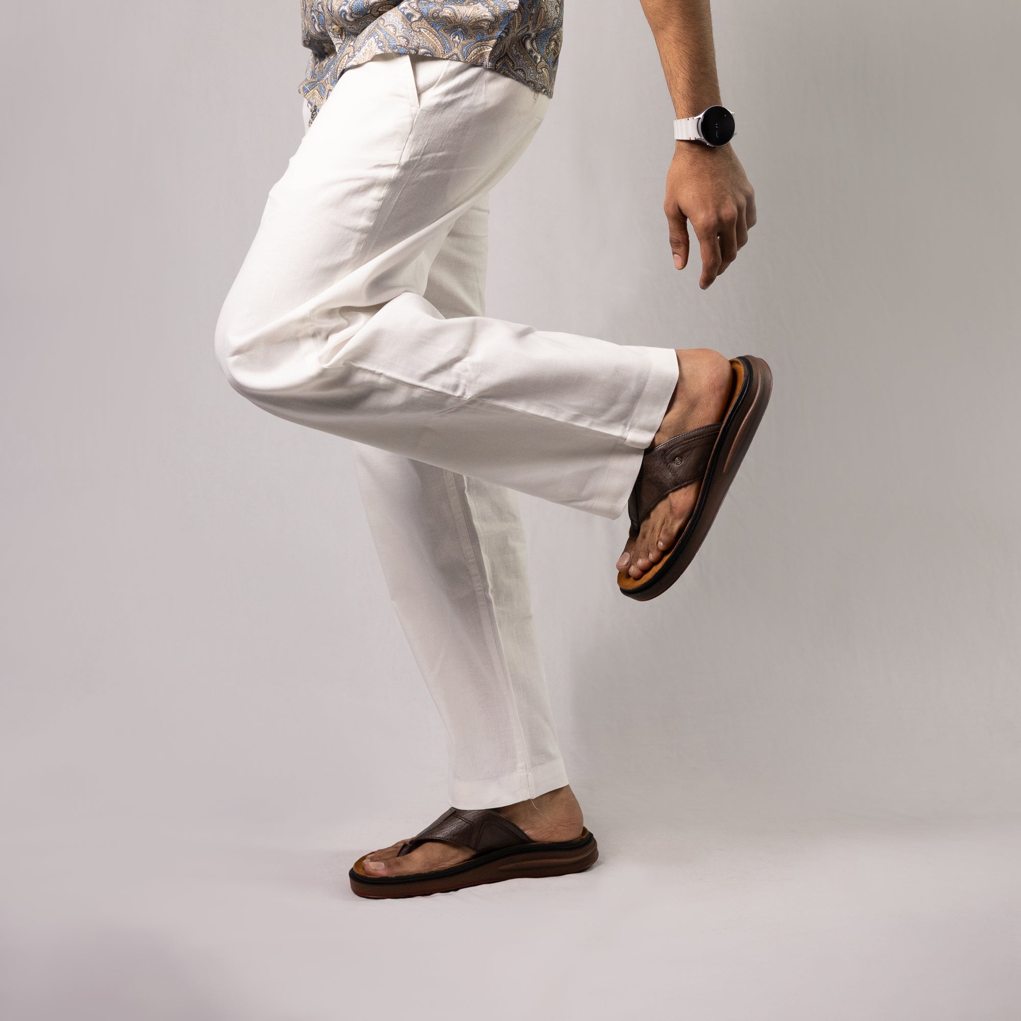 Azur: Brown Stitched Thong