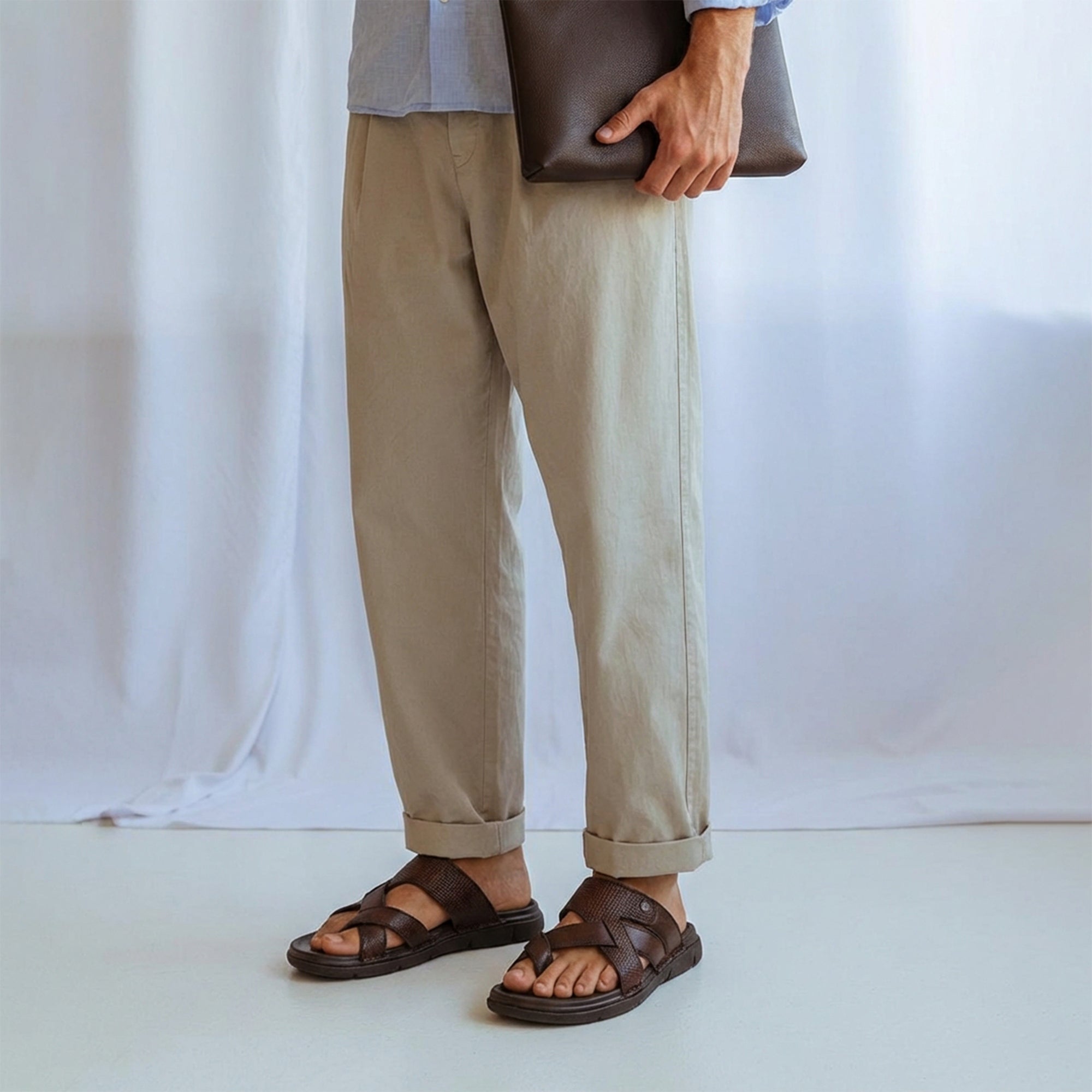 Vite: Tan Textured Sandal