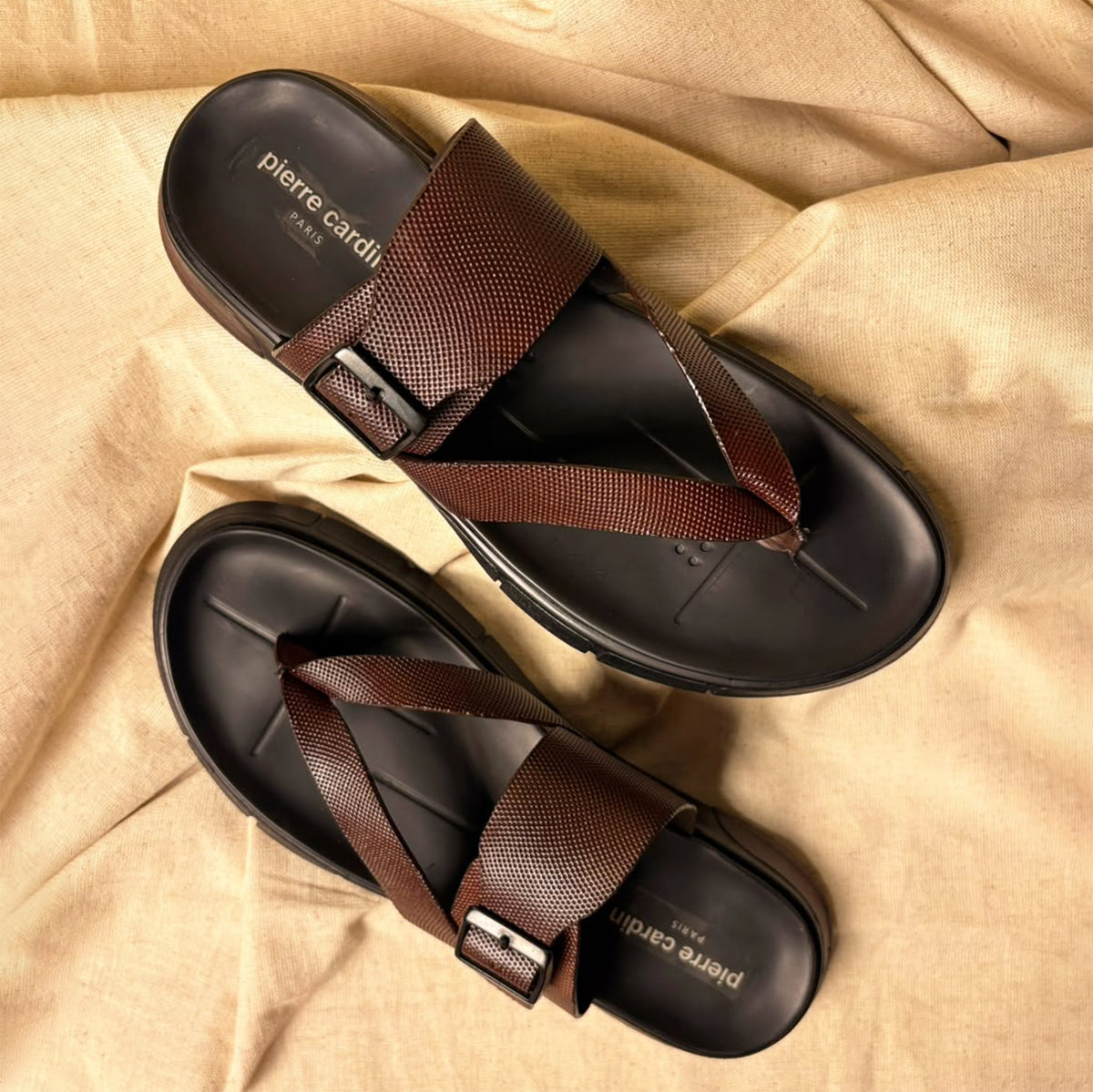 Glide Brown Textured Thong