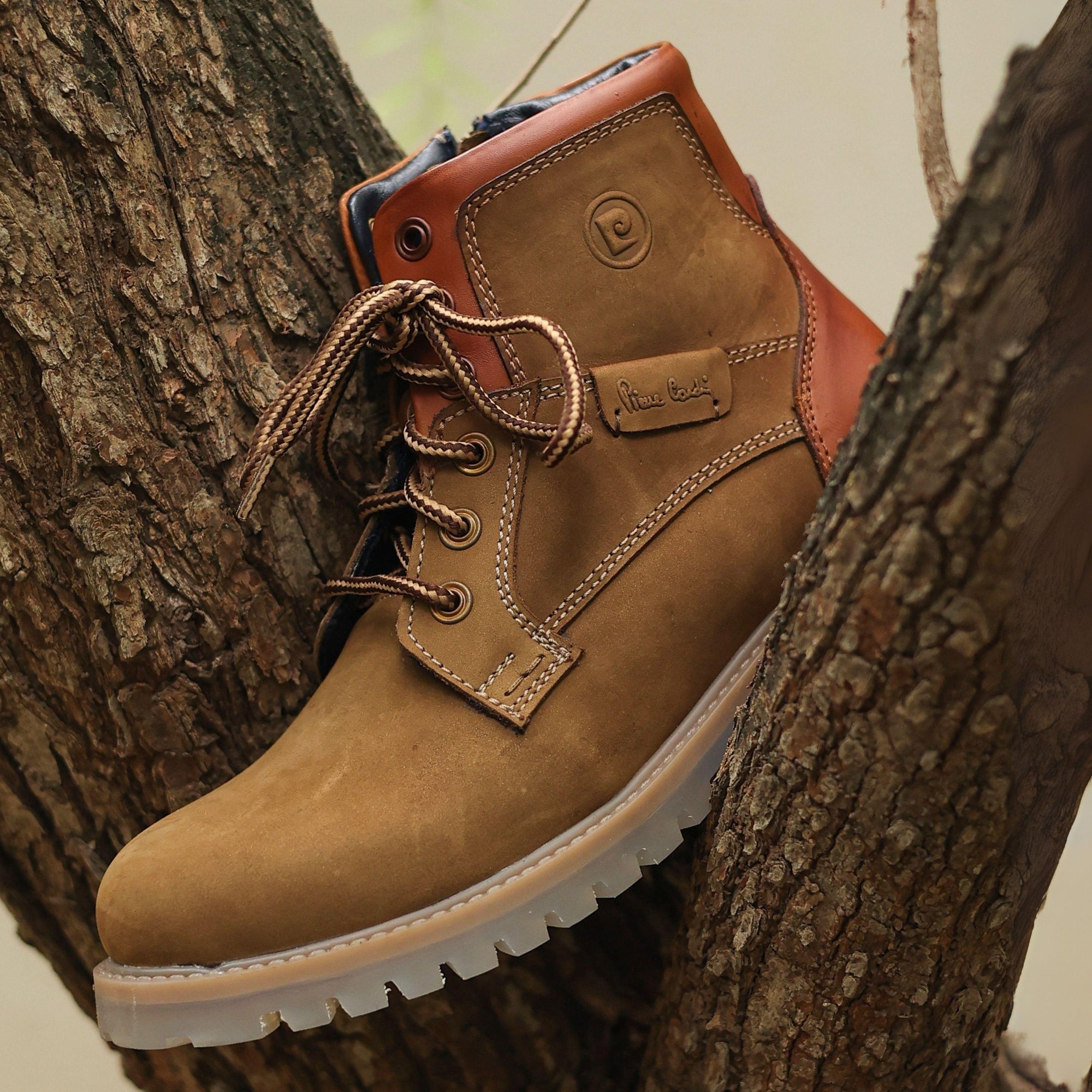 Andes: Olive Suede laceup boots