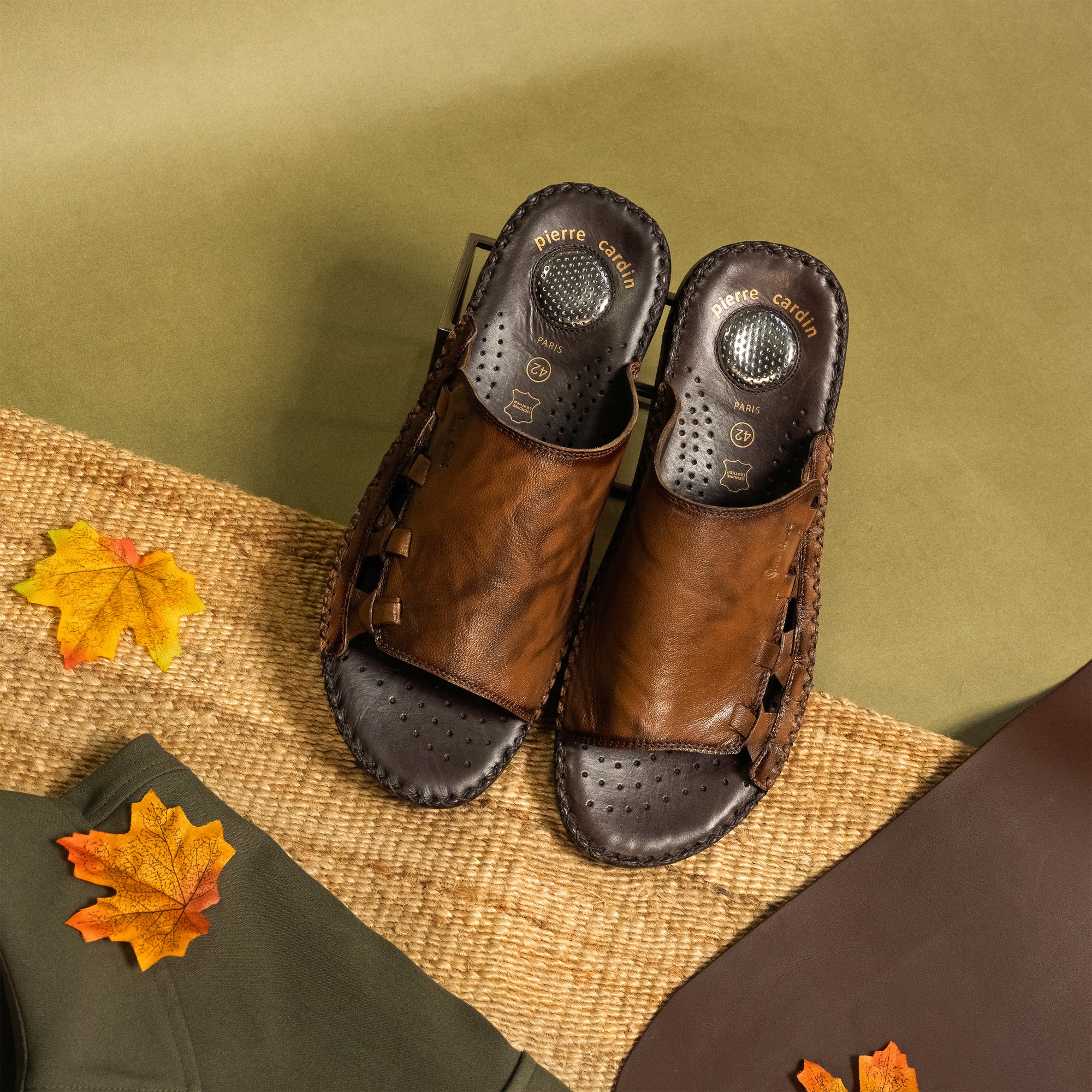 Airflex: Tan Woven Vamp Sandal