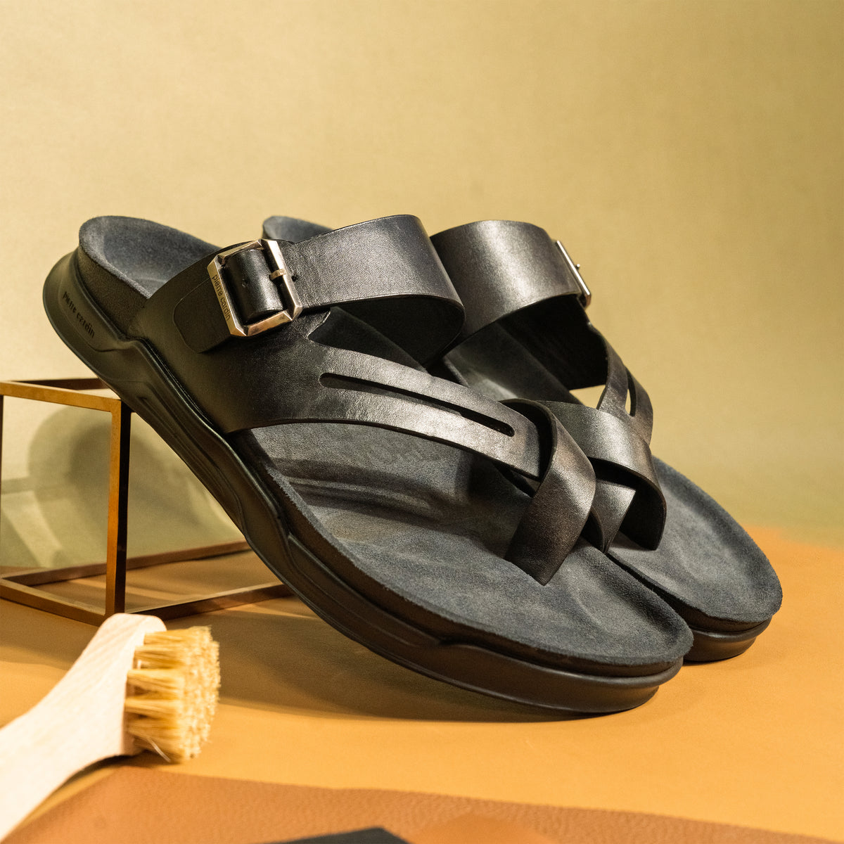 Embrace: Black Slit-cut Thong