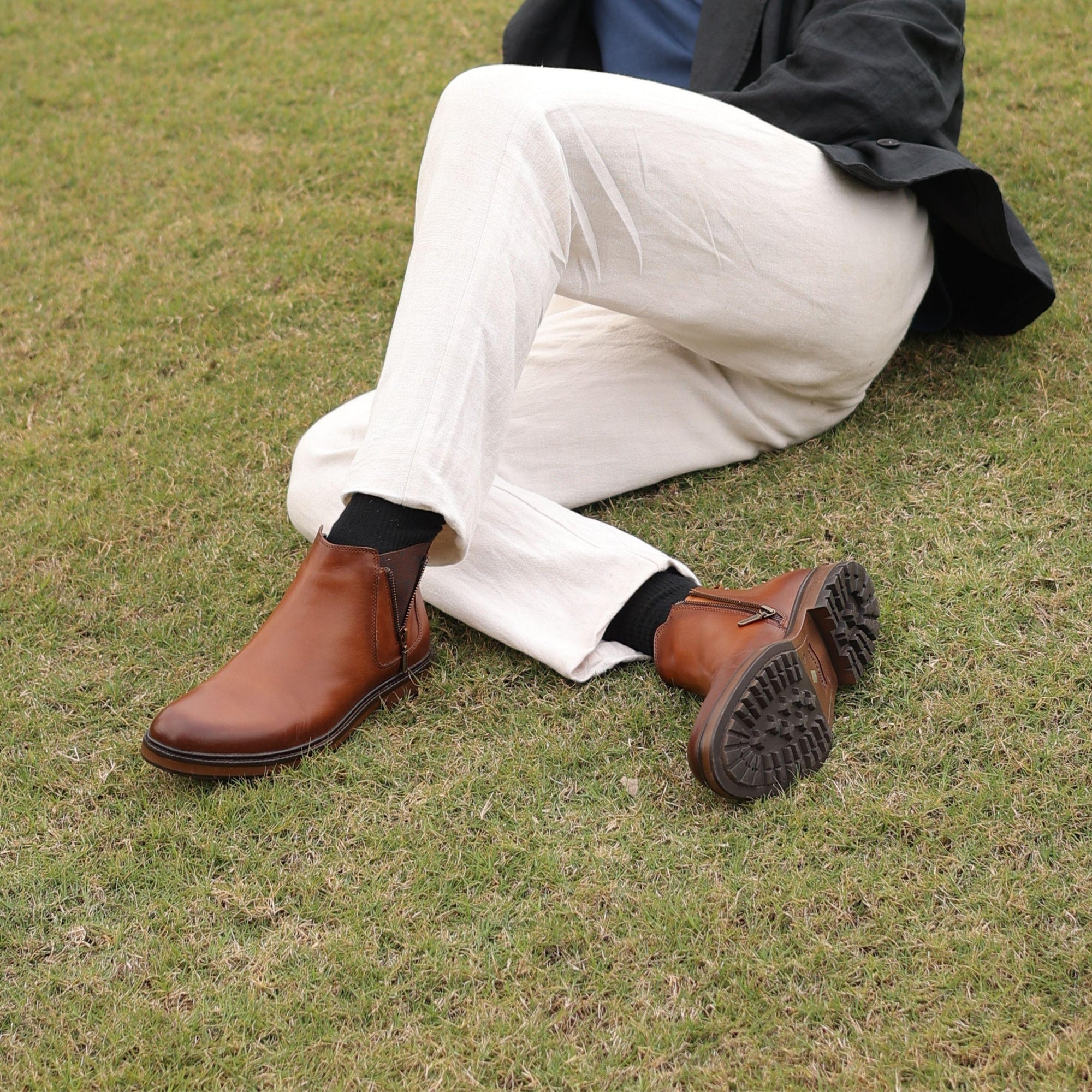 Modern Cognac Chelsea Boot