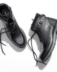Alpine: Black Cap Toe Boot