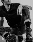 Alpine: Black Cap Toe Boot