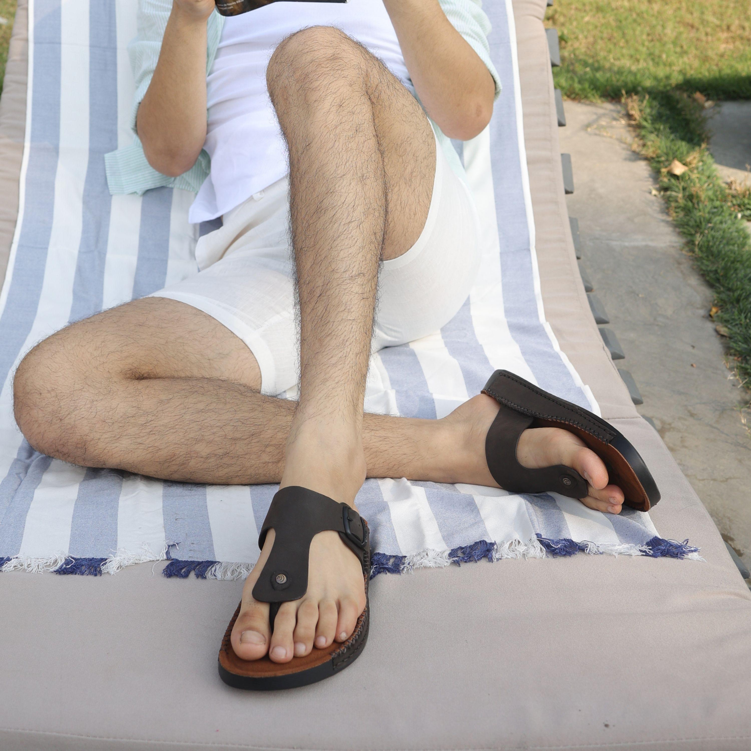 Pierre Cardin Men's Thong Sandals | Cafe Nubuck