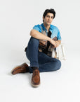 Marina: Weaved Cognac Derby